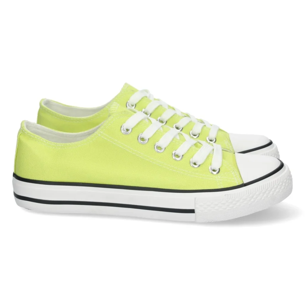 Zapatilla plana de lona con cordones para mujer (FG-2913)