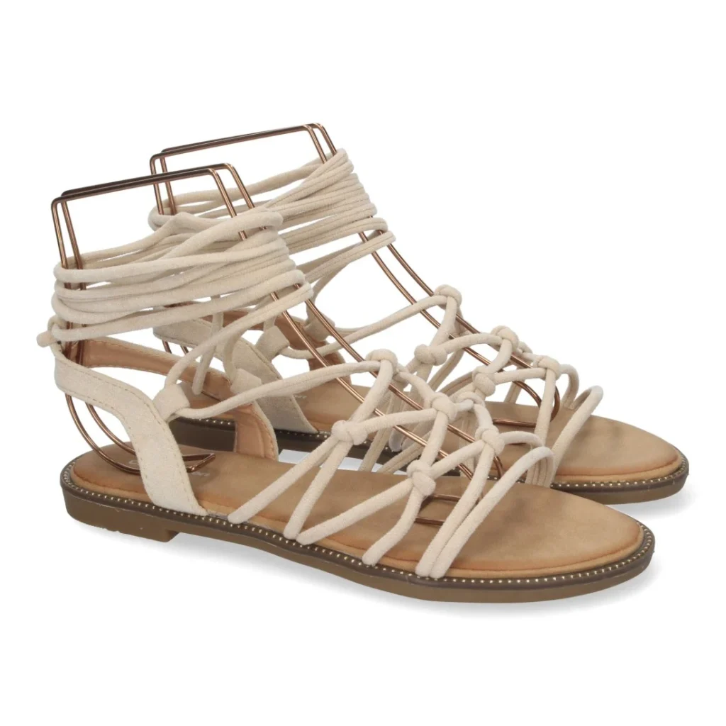 Sandalias planas de mujer, cómodas diseño trenzado