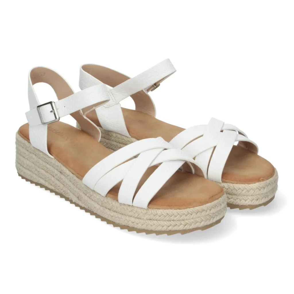 Sandalias planas para mujer, con yute, elegantes y cómodas (CF-2480)