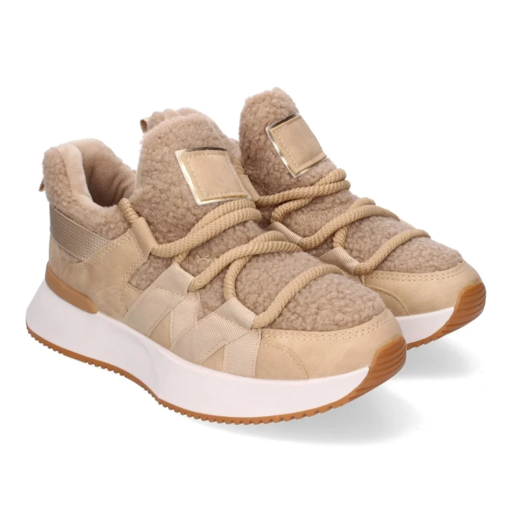 Zapatillas deportivas para mujer con forro de borreguillo