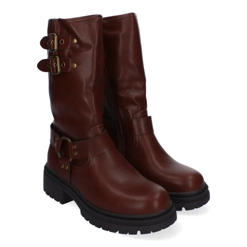 Botas de tacón para mujer, estilo motero, cómodos y elegantes