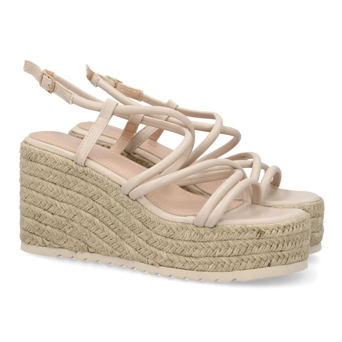 Sandalias de cuña de yute para mujer (YJ797)