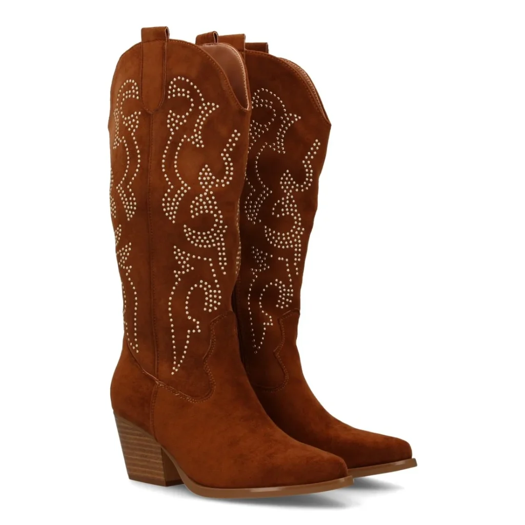 Bota cowboy para mujer de caña alta con diseño brillante (VR5-2068)