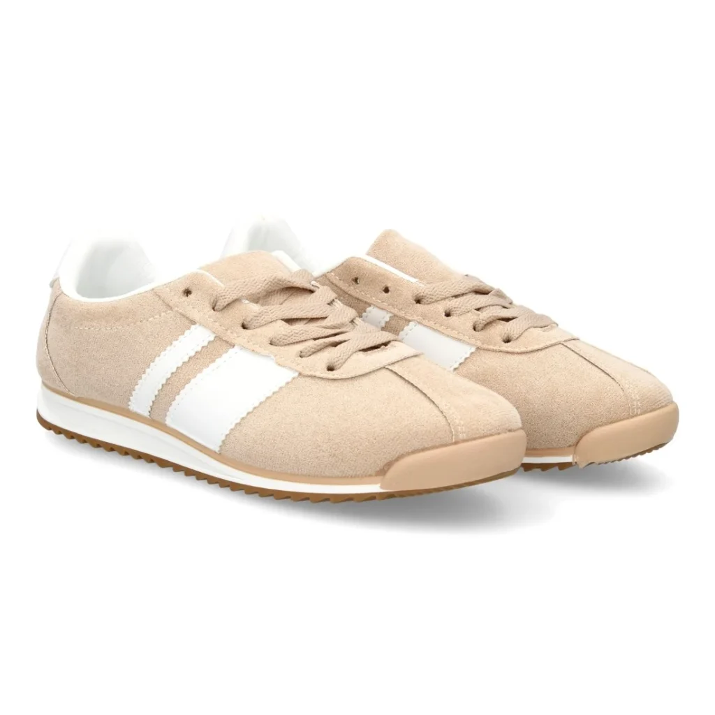Zapatilla retro con suela dentada para mujer
