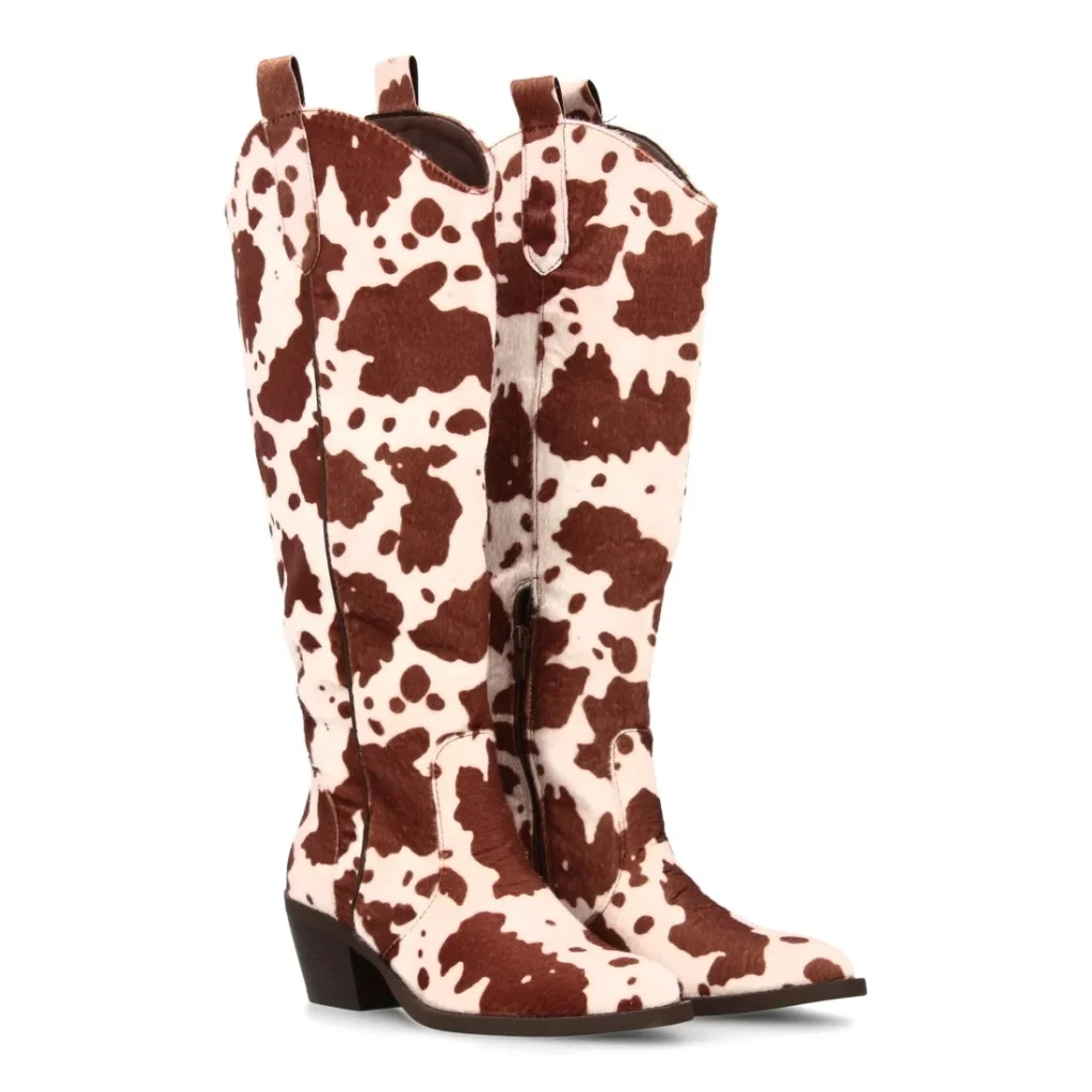 Botas cowboy estampado animal print para mujer