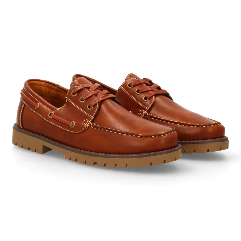 Zapatos náuticos elegantes con cordones para hombre