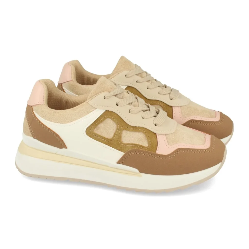 Zapatilla multicolor con cordones para mujer (TF22111)