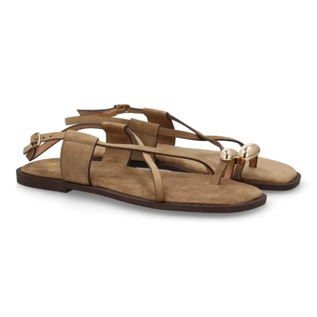 Sandalias planas de mujer, diseño cómodo y elegante con cierre