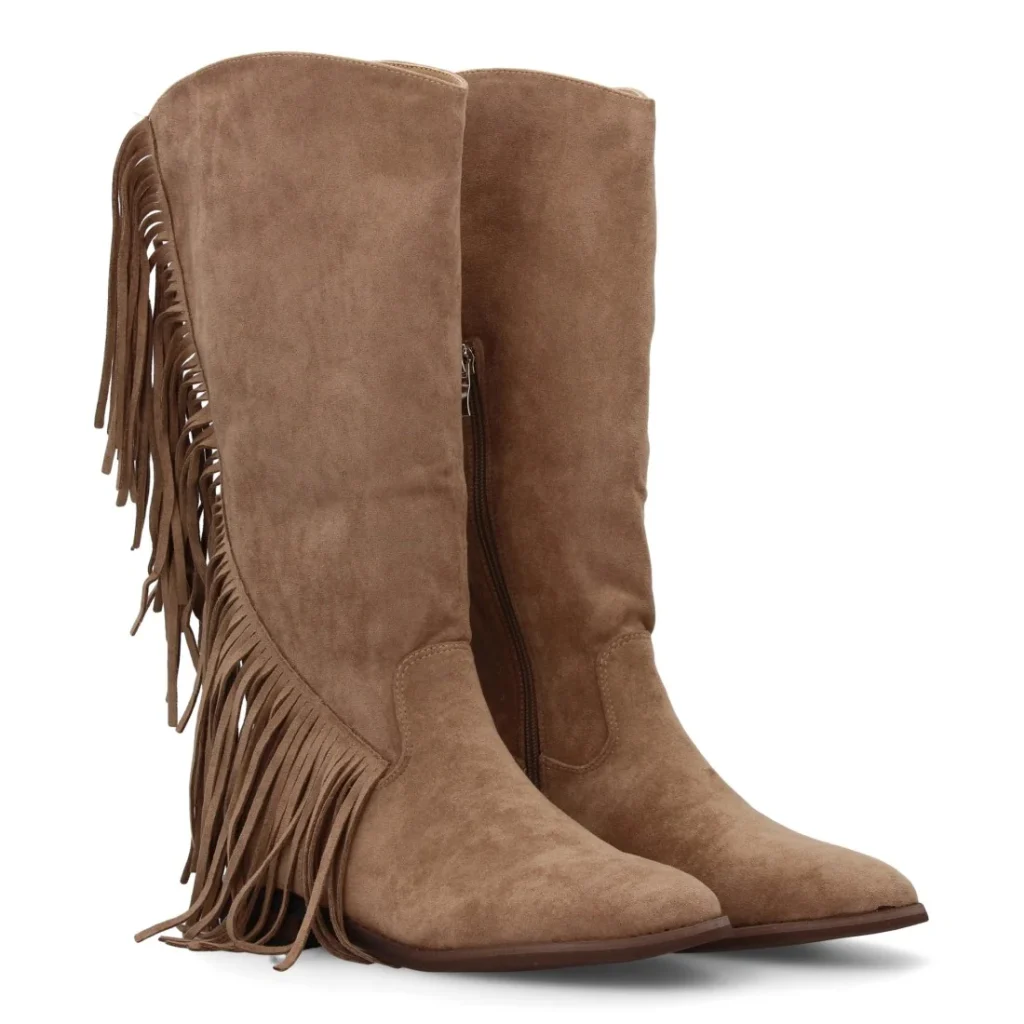 Bota mujer con flecos estilo cowboy