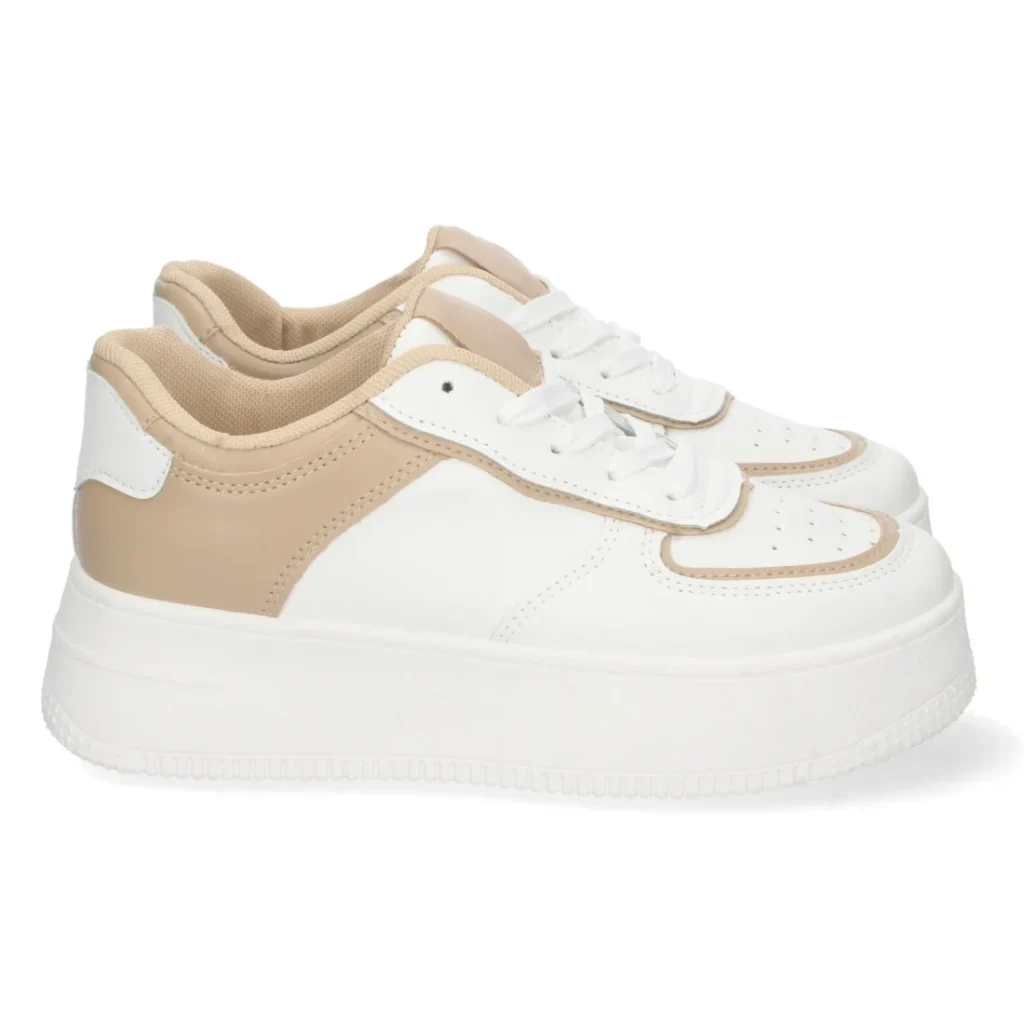 Zapatilla de plataforma con cordones para mujer (P90)