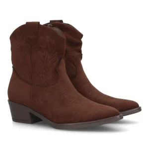 Botín cowboy con tacón para mujer