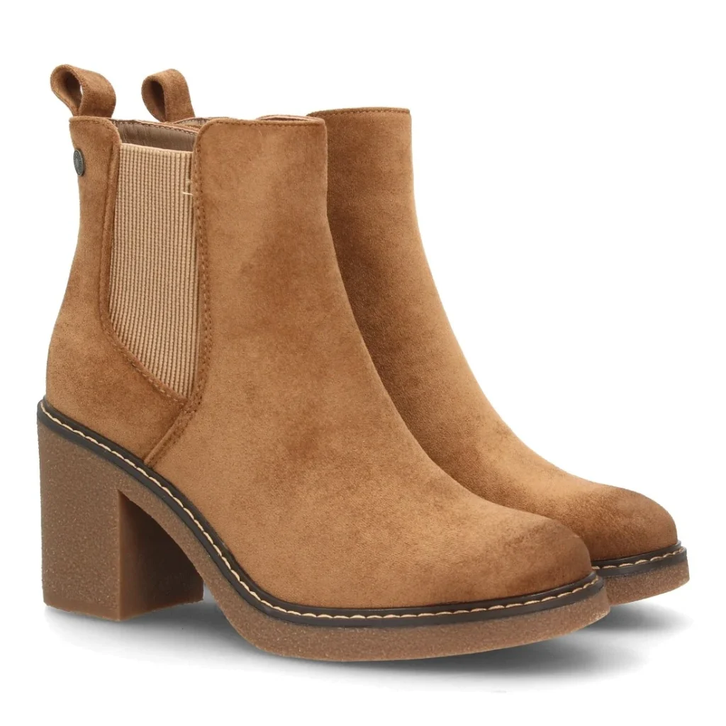 Botines Chelsea mujer negros con plataforma y tacón ancho (VR6-3381)