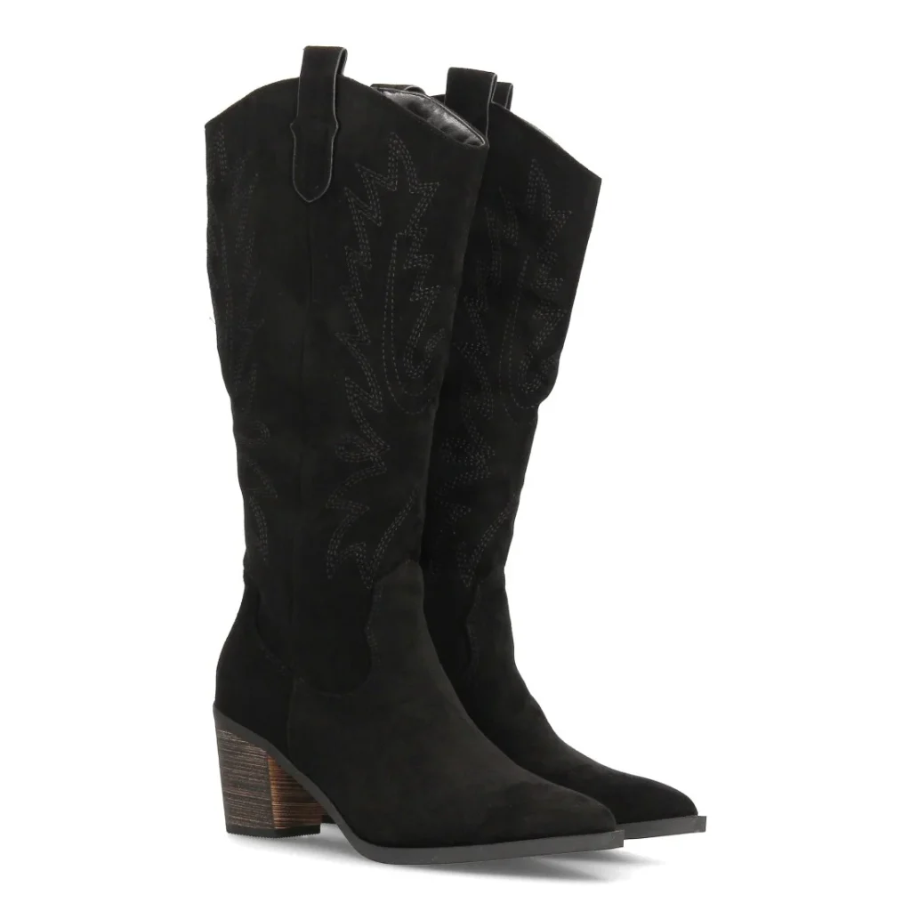 Botas altas cowboy con bordados western para mujer