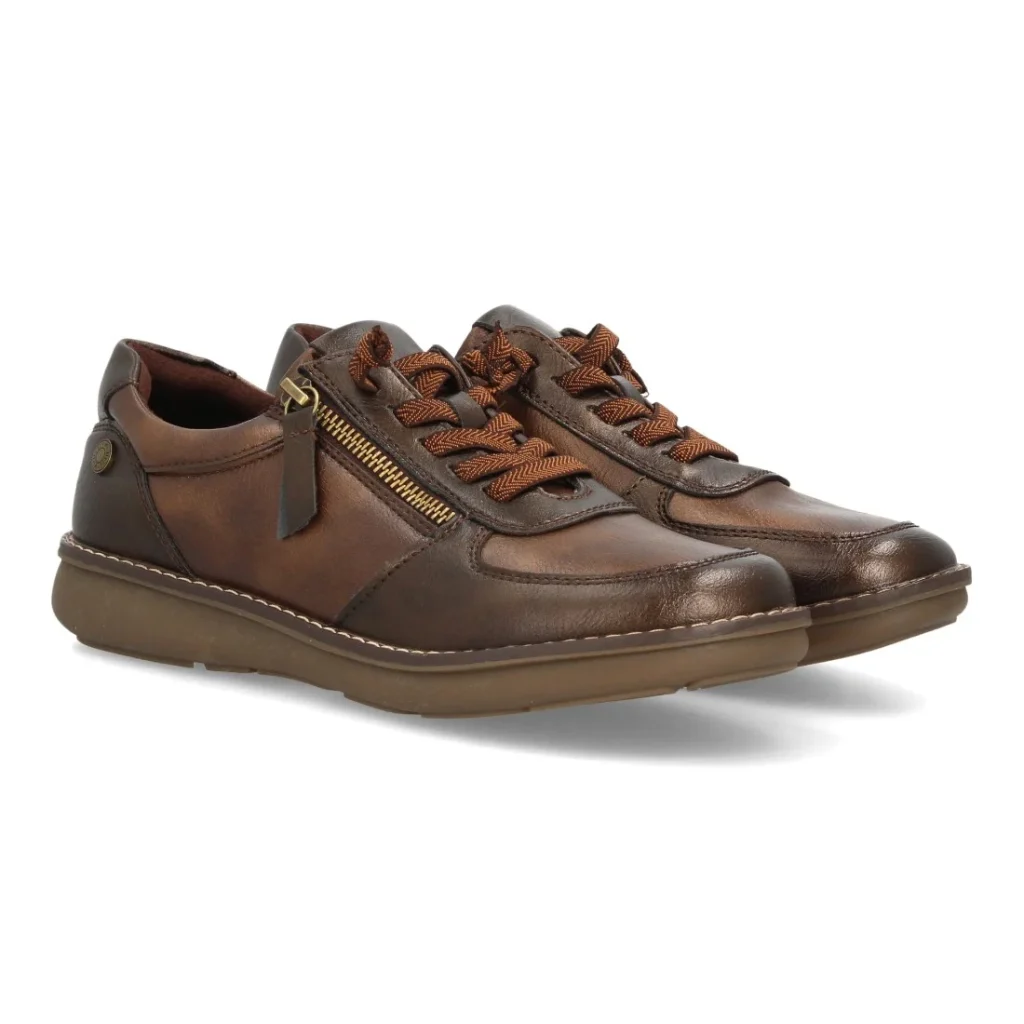 Zapatos casual mujer con cremallera lateral