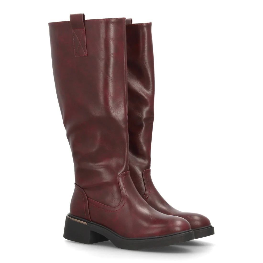 Botas altas mujer estilo ecuestre cierre de cremallera