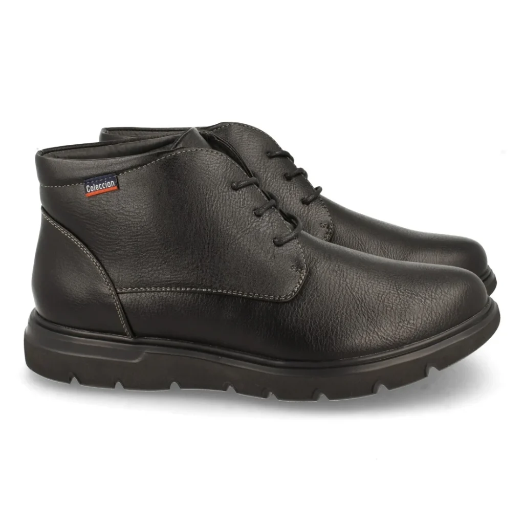 Botín plano con cordones para hombre