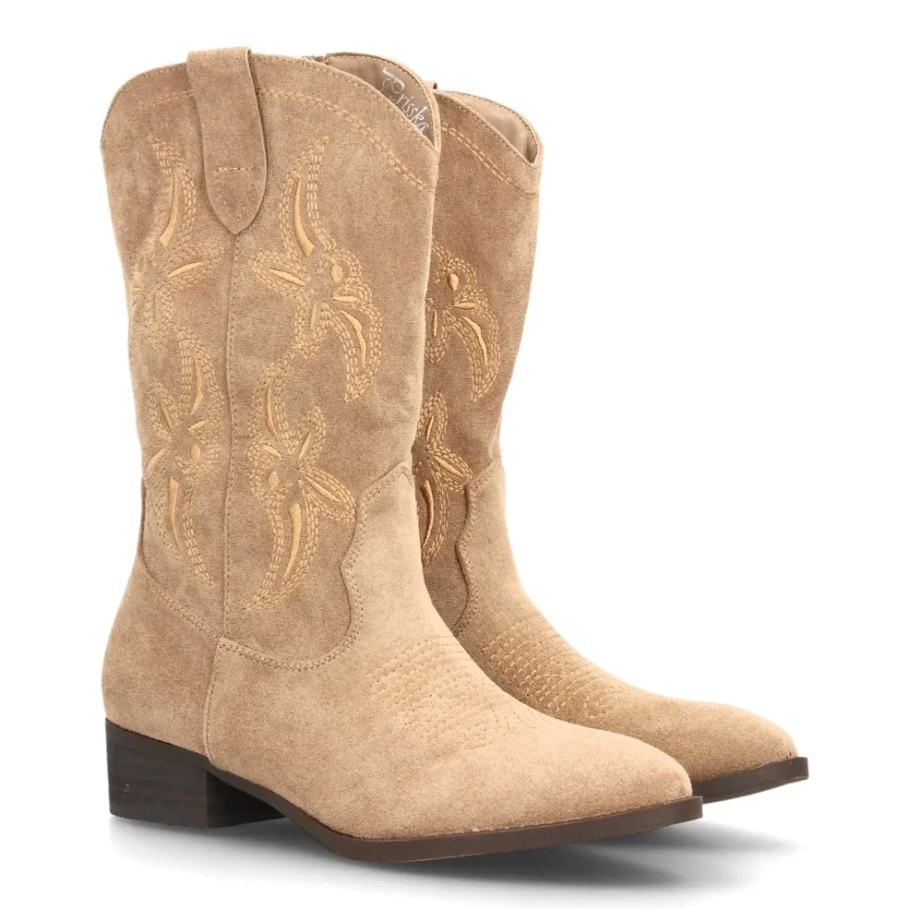 Botas cowboy bordadas de caña media para mujer (YG992)