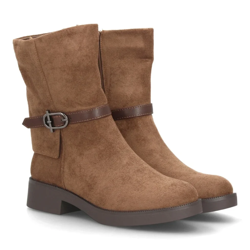 Botas moteras de mujer con hebilla