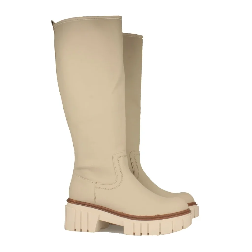 Bota de agua con plataforma y cremallera para mujer