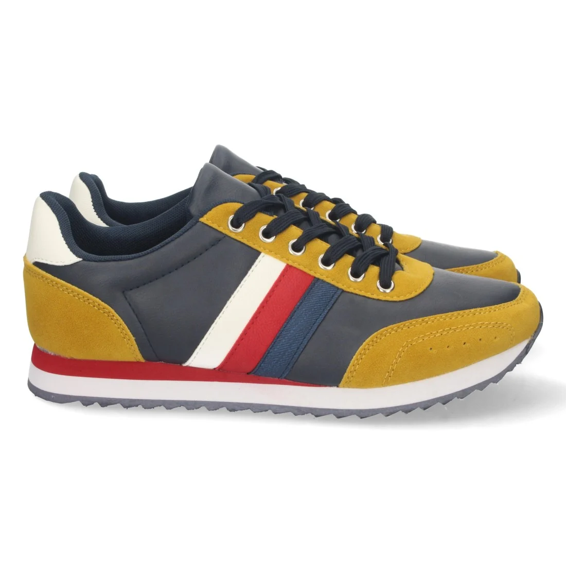 Zapatilla plana con cordones para hombre (EV919)