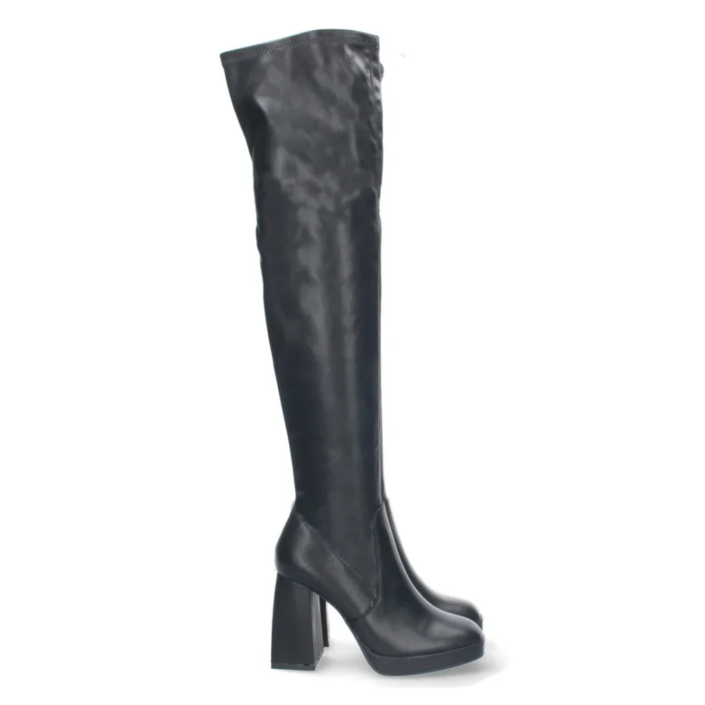 Bota alta de tacón con cremallera para mujer (FZ162)
