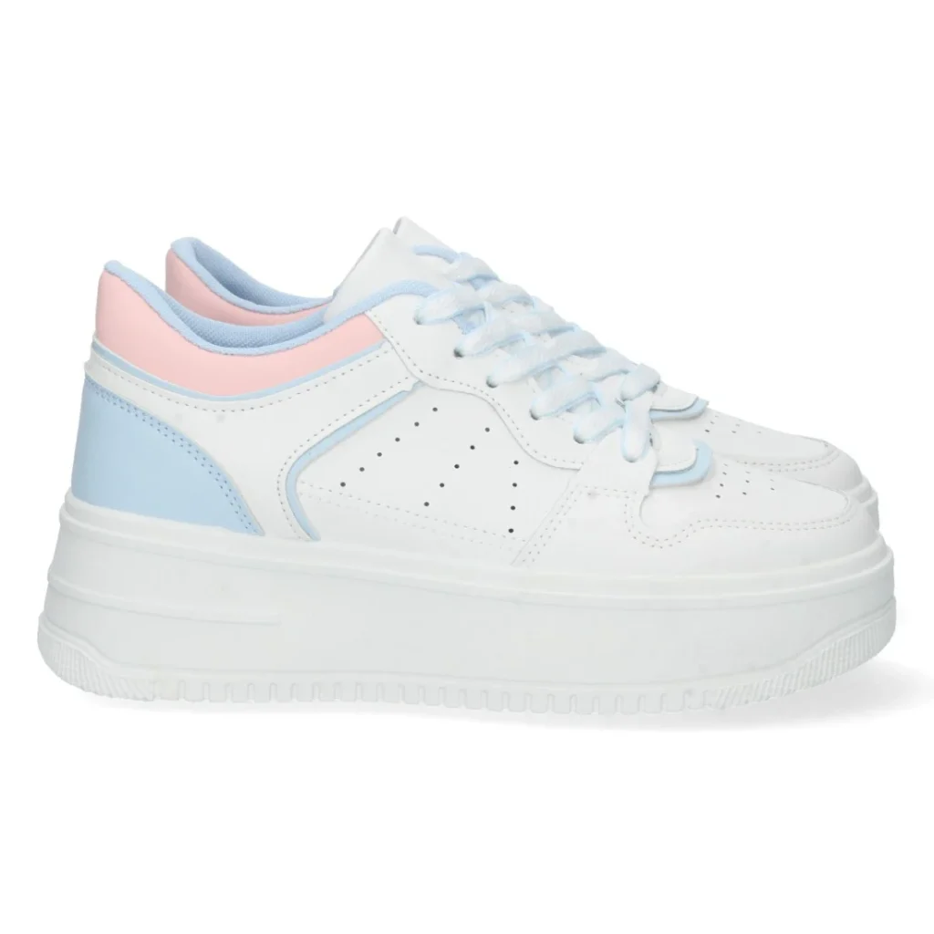 Zapatilla de plataforma con cordones para mujer (R-220)