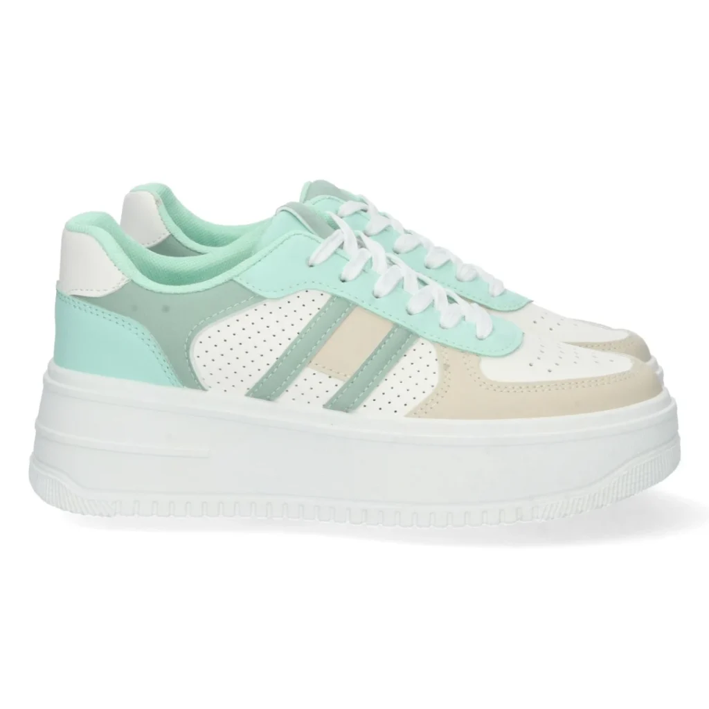 Zapatilla de plataforma con cordones para mujer (R-266)