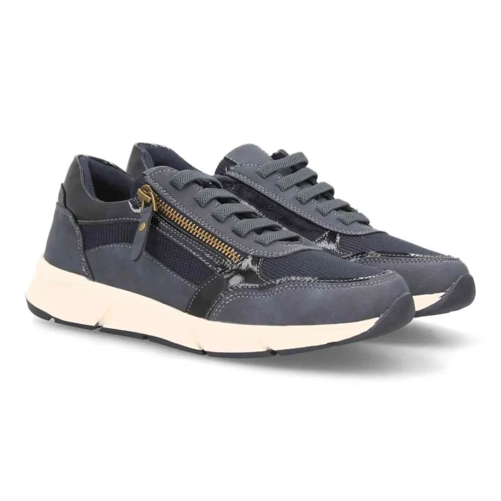 Zapatillas deportivas con cremallera lateral para mujer