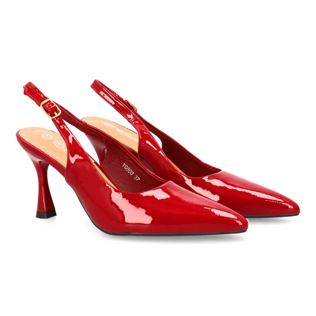 Zapato de tacón destalonado punta fina